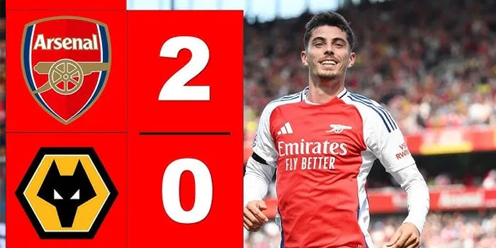 Hasil Arsenal vs Wolverhampton Skor 2-0