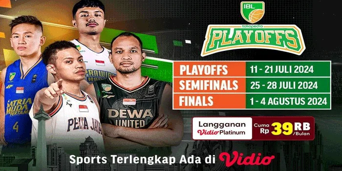 Jadwal Live Streaming Babak Playoff IBL Tokopedia 2024, 11 Juli-4 Agustus 2024